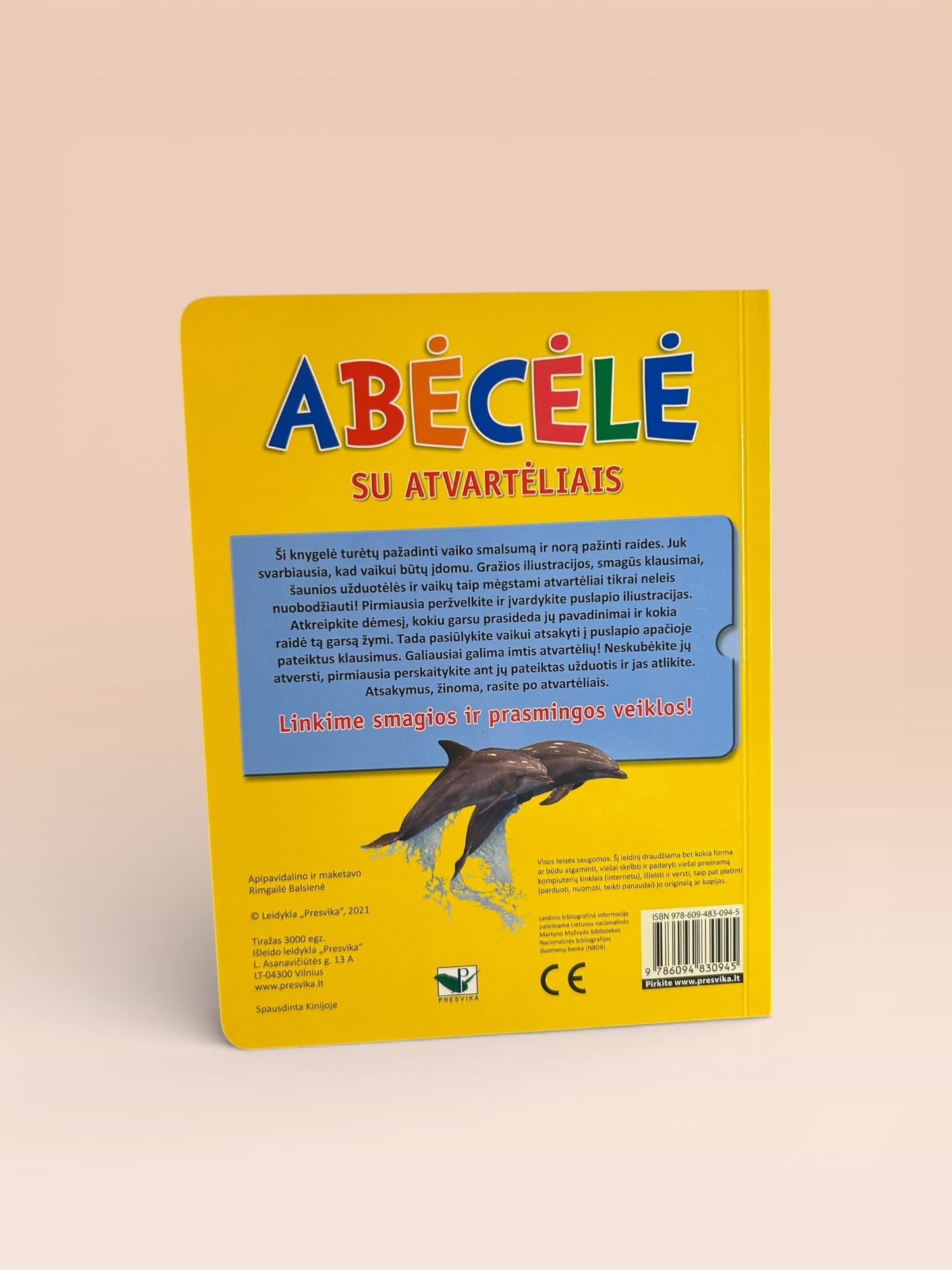 Abėcėlė su atvartėliais: 4–5 metų vaikams