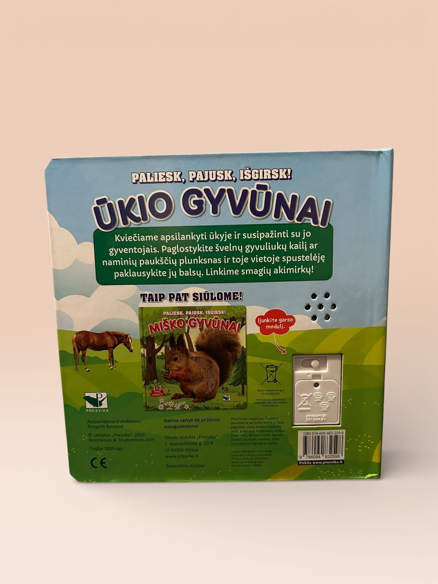 Paliesk, pajusk, išgirsk! Ūkio gyvūnai. 1–3 metų vaikams