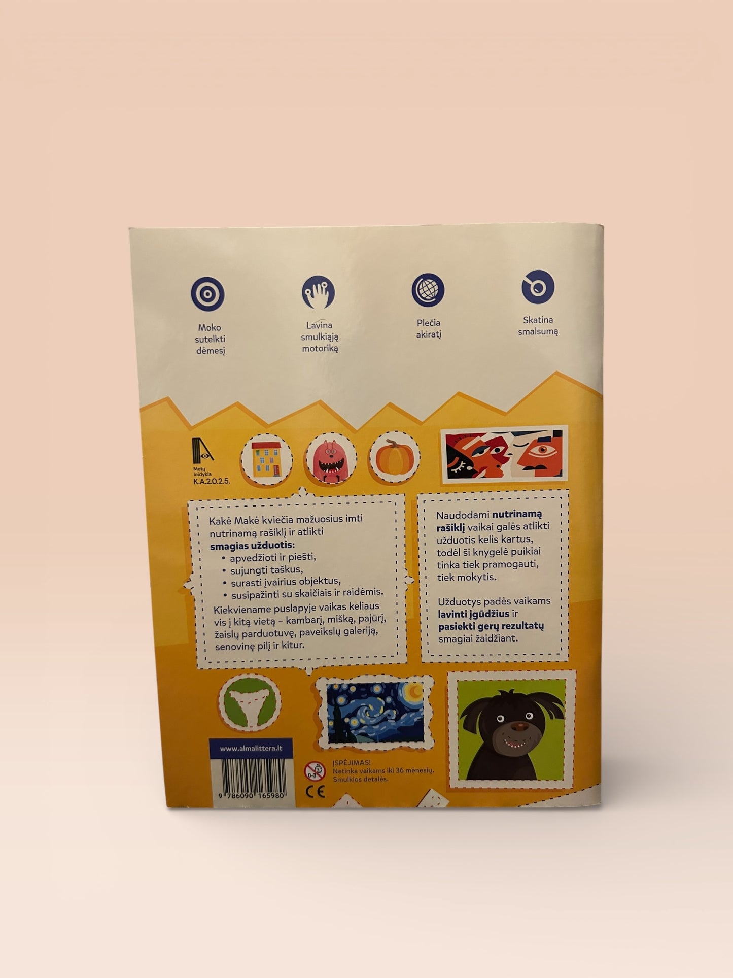 Kakė Makė. Rankos lavinimo užduotėlės. Su nutrinamu rašikliu