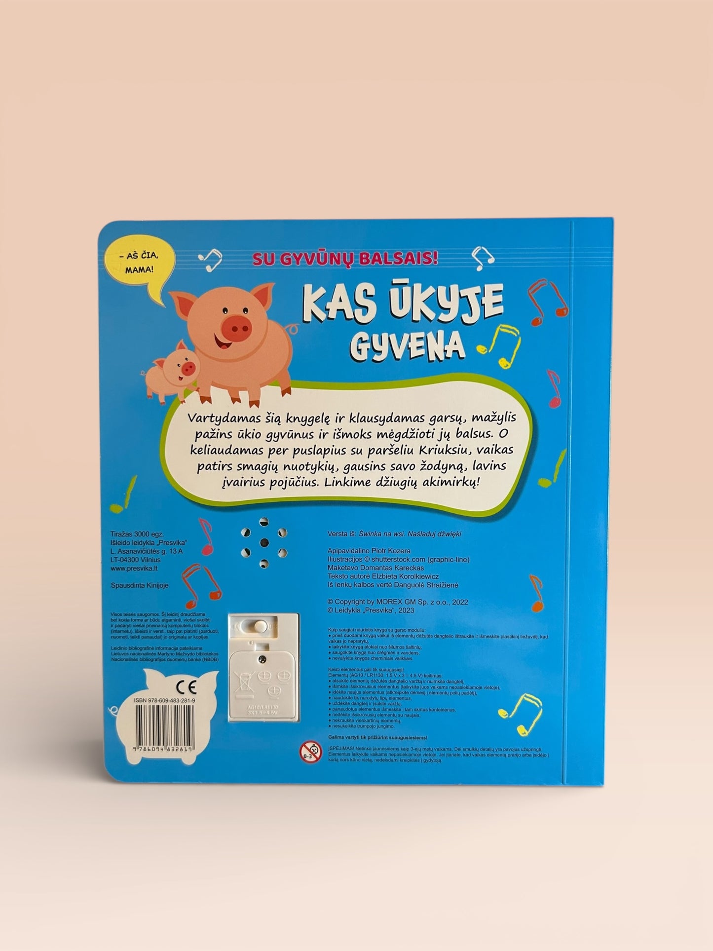 Kas ūkyje gyvena. Su gyvūnų balsais