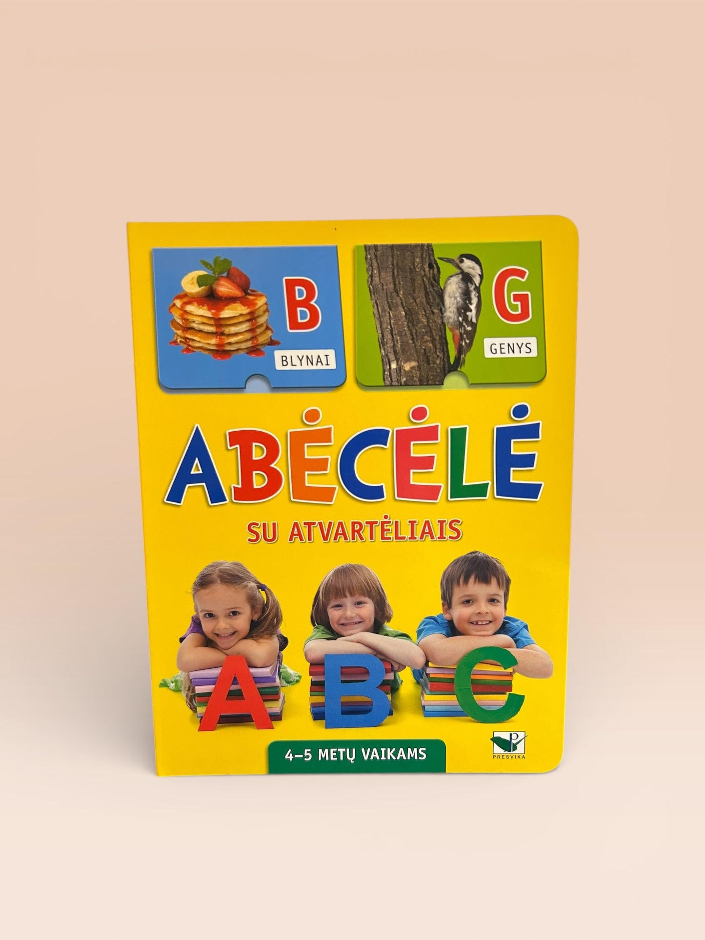 Abėcėlė su atvartėliais: 4–5 metų vaikams